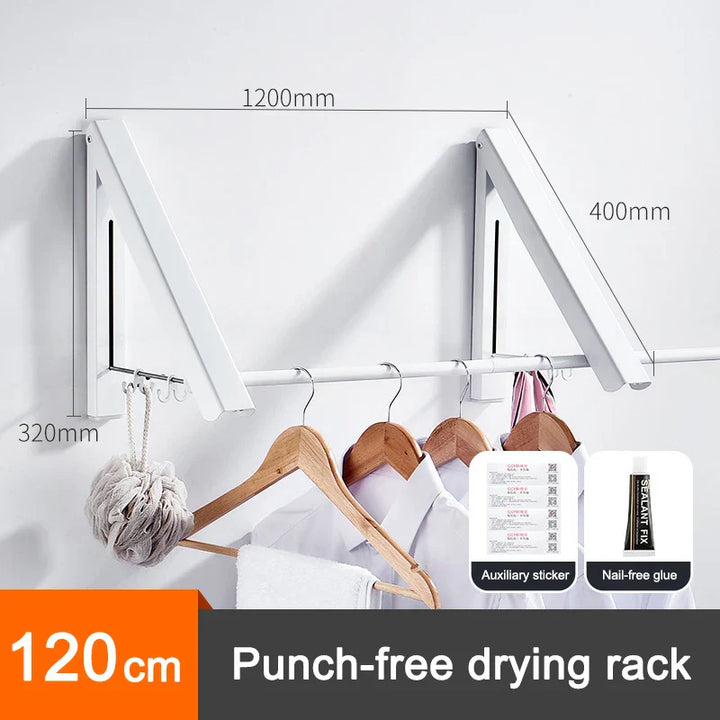 Space Saver FoldaBowlifte Wall Clothes Aluminum Rack | Bowlift