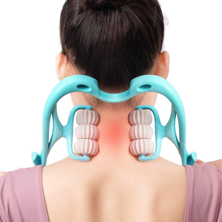 BowLift | Adjustable Six-Wheel Neck Therapy Massager Roller