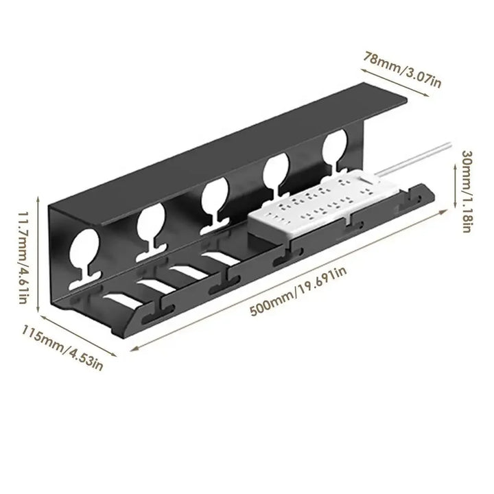 BowLift | CableFixx Cable Channel | Self-adhesive & Durable | For organization under the desk