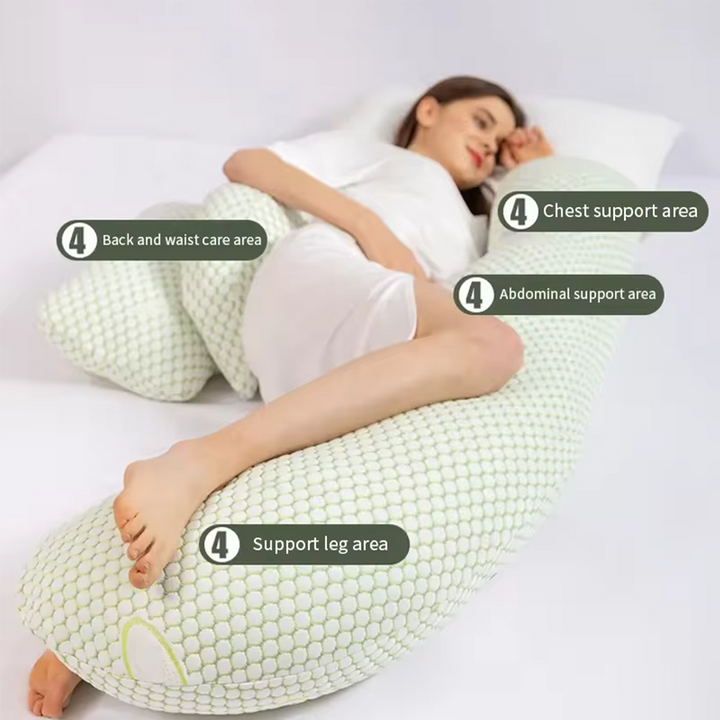 ComfyMama U-shaped pregnancy pillow – Full body support & washable cover | Bowlift