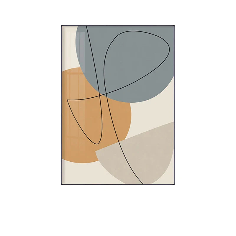 Modern Abstract Earthy Tones Geometric Wall Art Fine Art Canvas Prints Pictures For Living Room Dining Room Contemporary Home Decor | Bowlift