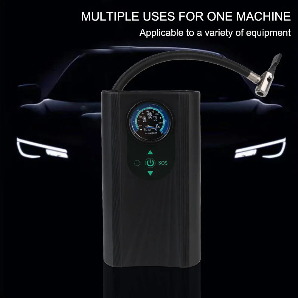 BowLift | Tire Pump AutoAirX Pro | Portable Compressor 12V | Metal Cylinder | For Car, Motorcycle, Bicycle & Ball