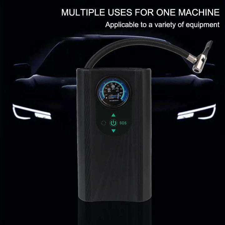 BowLift | Tire Pump AutoAirX Pro | Portable Compressor 12V | Metal Cylinder | For Car, Motorcycle, Bicycle & Ball