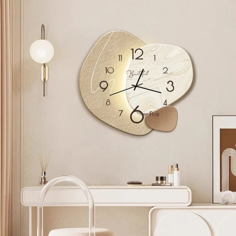 Modern design wall clock for living room – Stylish, silent wall clock for elegant room decoration | Bowlift