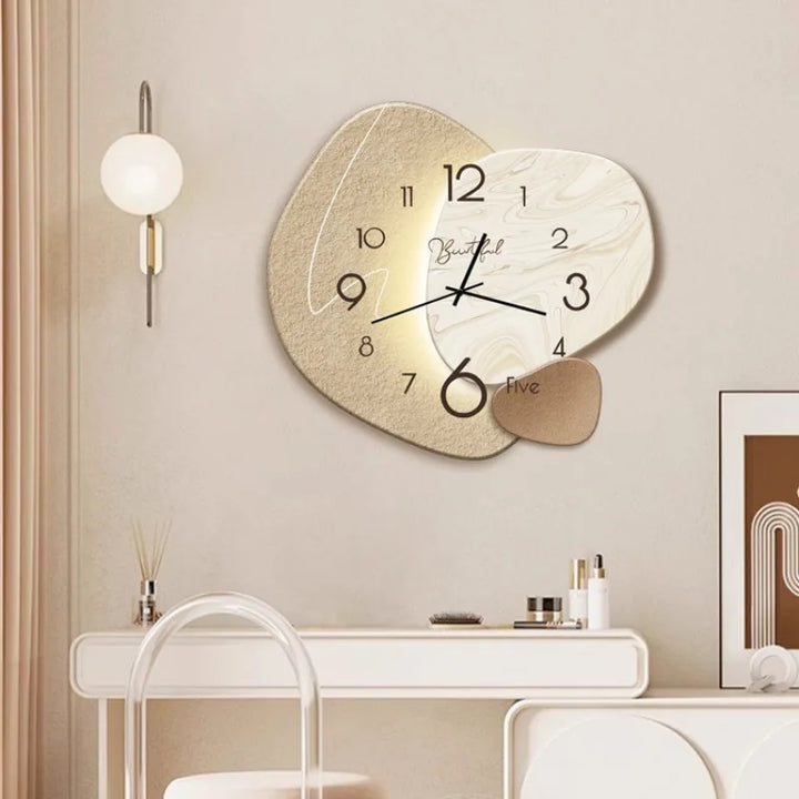 Modern design wall clock for living room – Stylish, silent wall clock for elegant room decoration | Bowlift