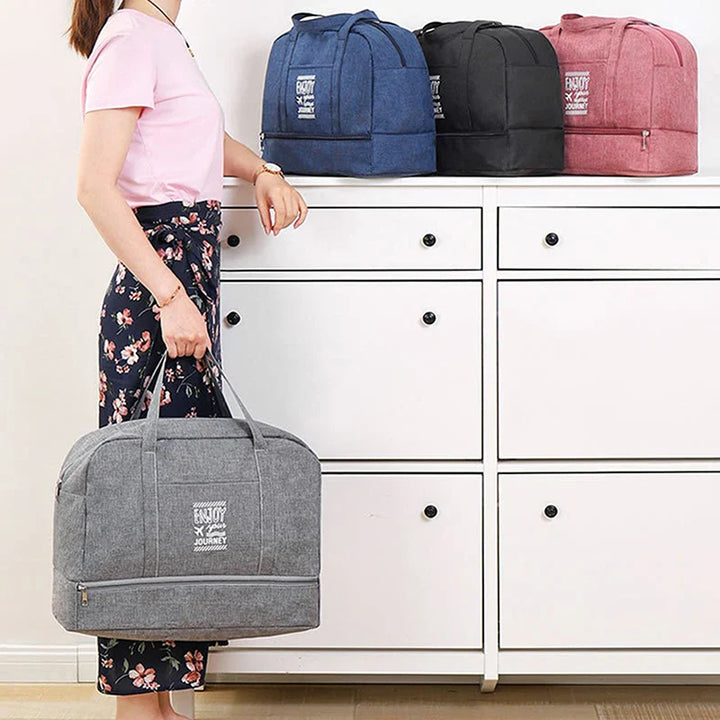 BowLift | Lugviva Foldable Travel Bag for Women | Large Weekend Bag made of Oxford Fabric | Carry-on Bag for Travel, Everyday & Sports