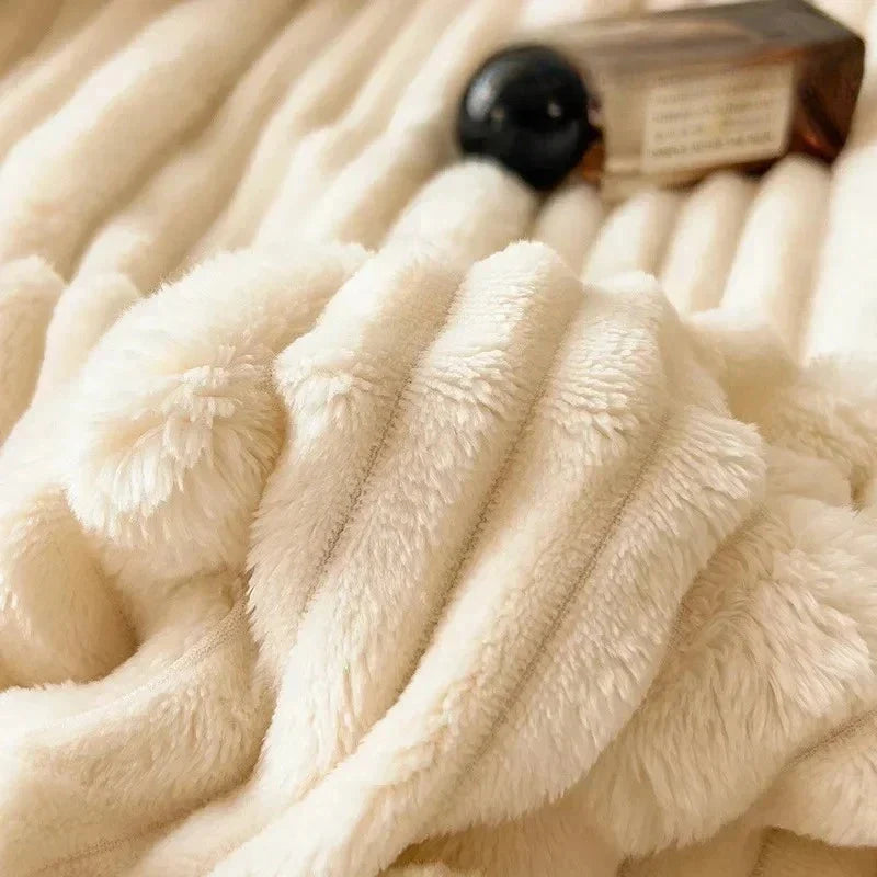 BowLift | Cuddly Blanket BunnySoft | Extra Thick & Warm | Coral Fleece | Double-Sided Soft