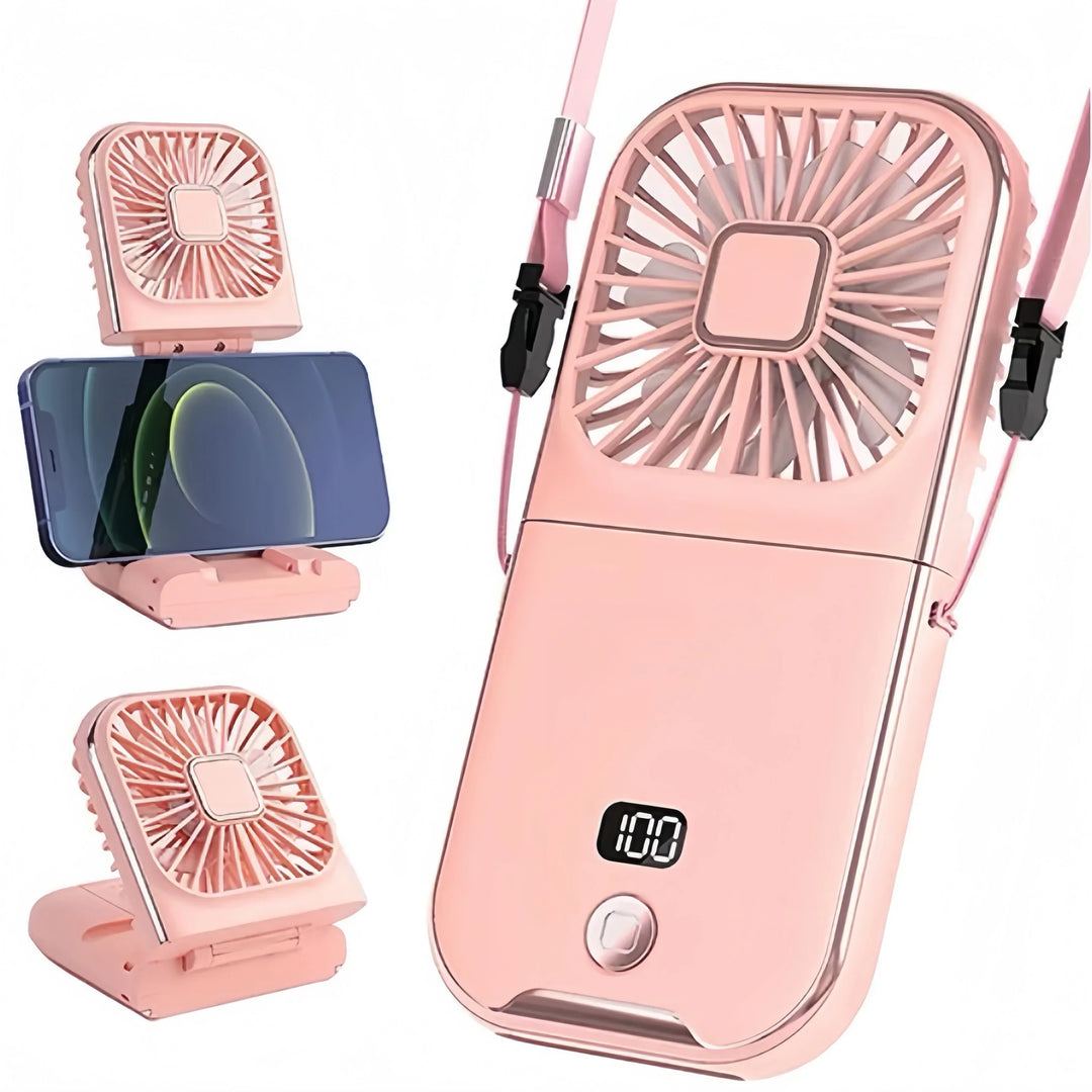 BowLift | Luftigo Mini USB Fan | Compact, rechargeable fan with digital display and multiple wind modes
