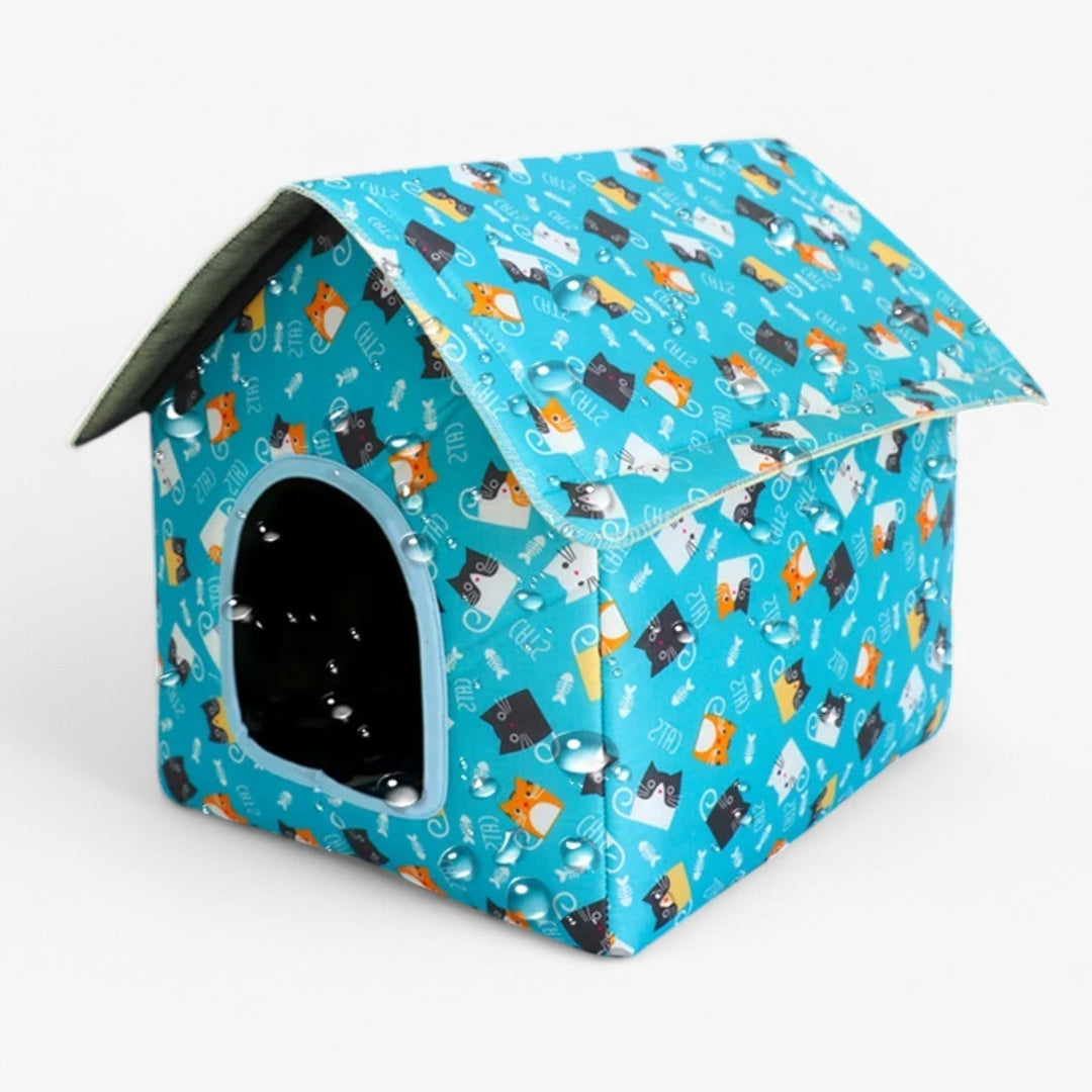 Weatherproof Animal House "CozyNest" for Cats and Small Dogs | Bowlift