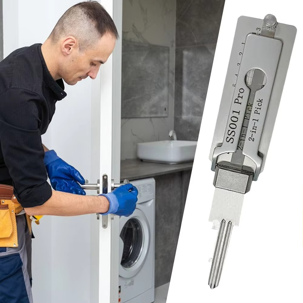 BowLift | Stainless Steel Key Decoder – 2-in-1 Lock Decoding & Picking Tool for Locksmiths