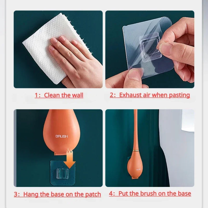 SumiClean - Slim Silicon Toilet Brush for Your Bathroom Bowlift