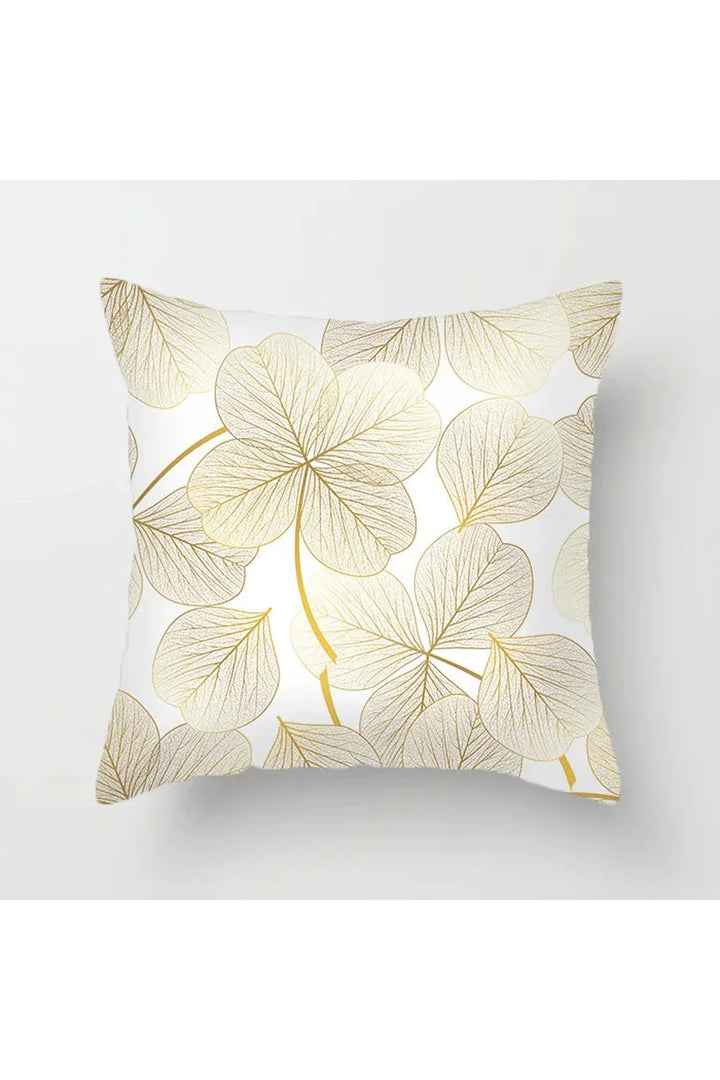 Yellow Leaf Polyester Pillowcase | Bowlift
