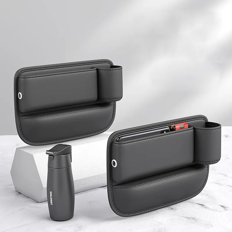 BowLift | Universal Leather Seat Gap Cup Holder Car Organizer