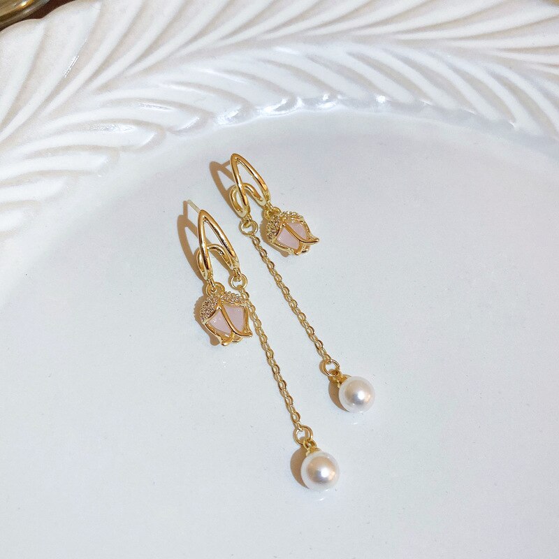 BowLift | Elegant Flower Long Chain Earrings