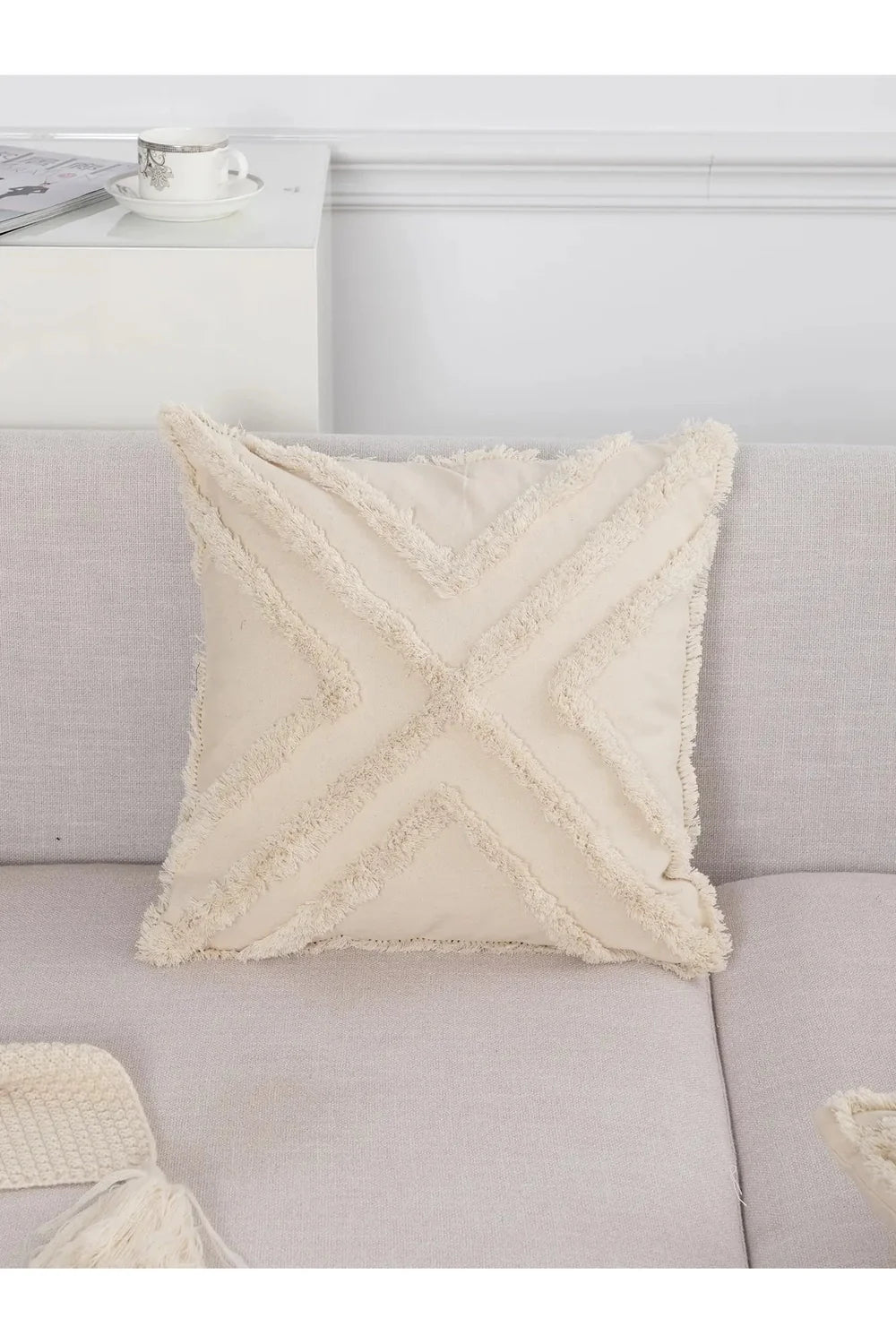tufted Bohemian pillow cover | Bowlift