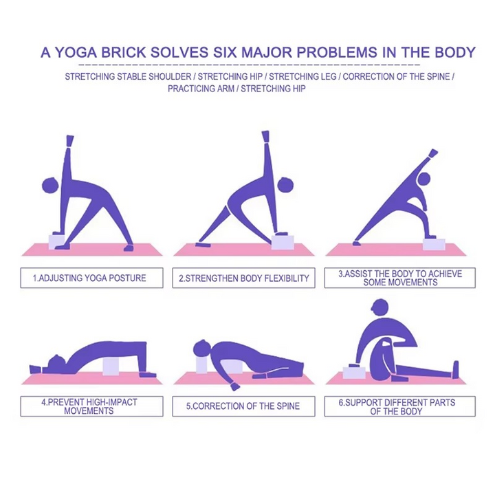 BowLift | EVA Foam Yoga Block for Home Workouts, Pilates, and Bodybuilding