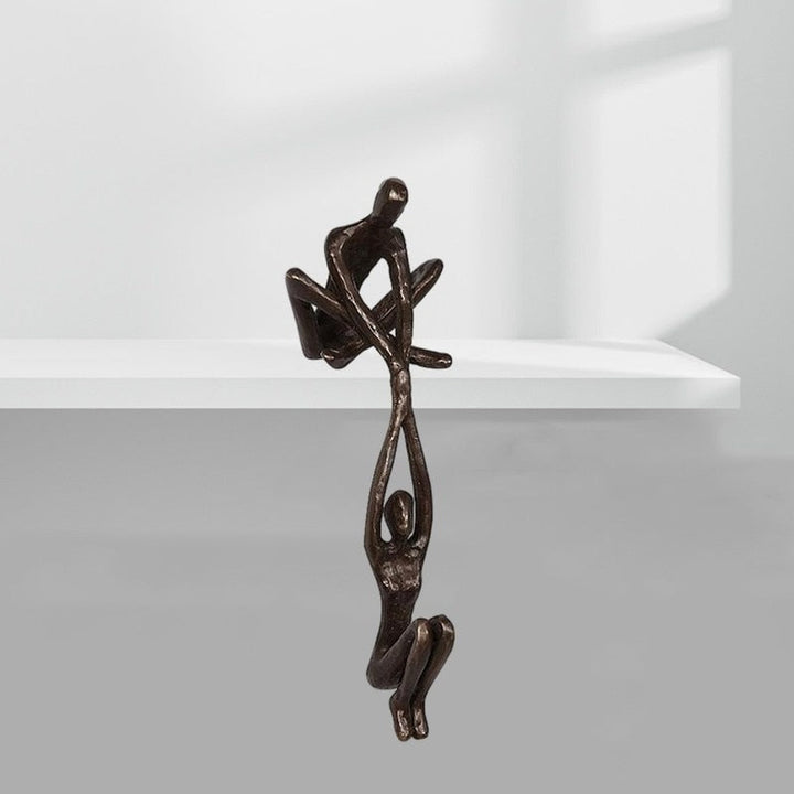 Verbindo Decorative Figure Polystone Black Modern Sculpture 20 cm | Bowlift