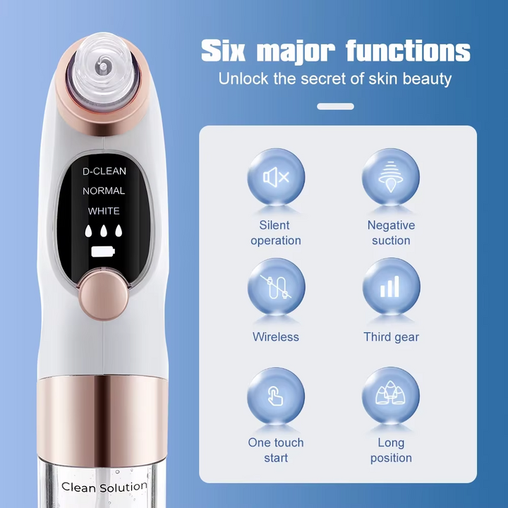 BowLift | Electric Bubble Blackhead Remover with USB Rechargeable Suction and Water Cycle Technology