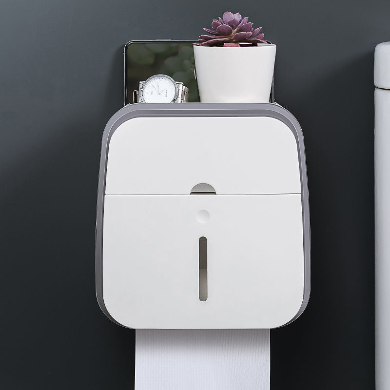 Wall-Mounted Bathroom Organizer Tissue Box Holder | Bowlift