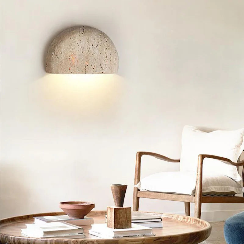 BowLift | Wabi-Sabi Stone Retro Wall Lamp Living Room Hallway Bedroom