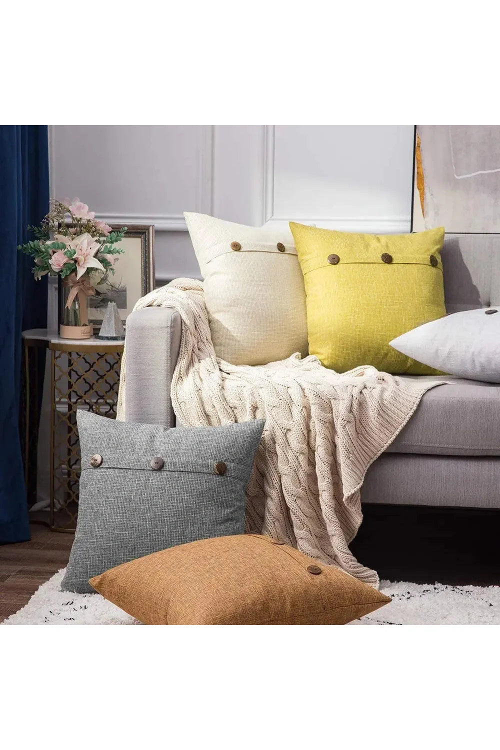 Nordic Button Pillowcase | Bowlift