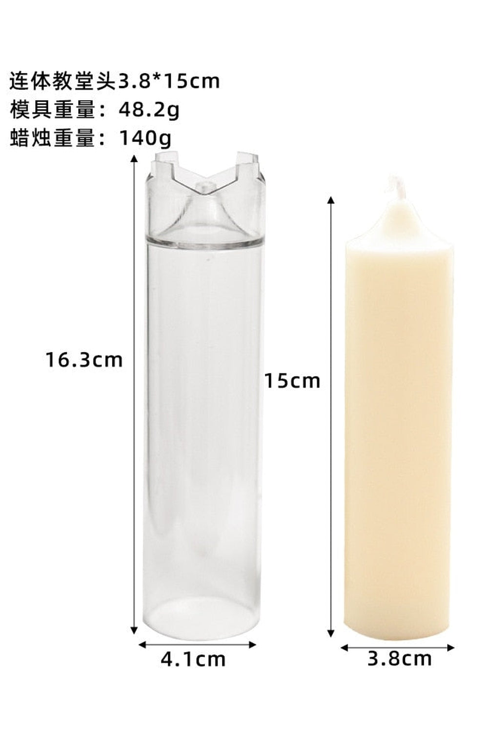 striped column candle shape | Bowlift