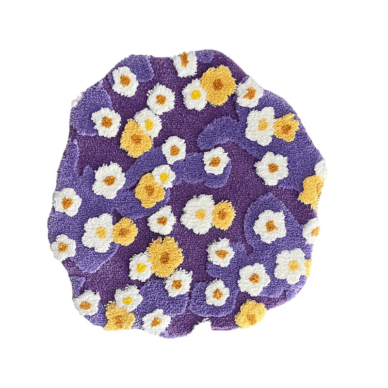 Moss Flower Tufted Round Rug | Bowlift