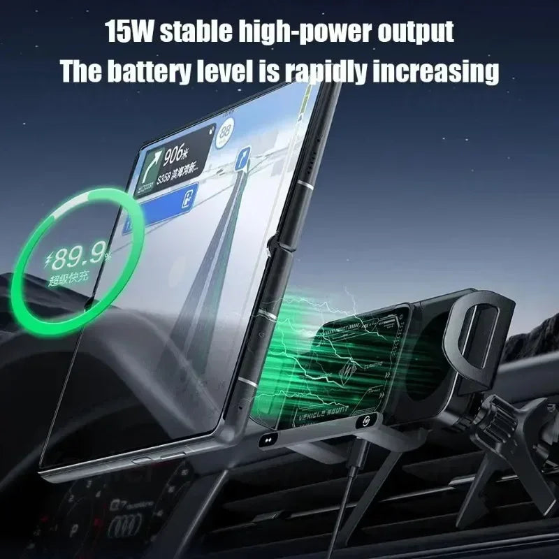 BowLift | Wireless Fast Charger Flip Car Phone Holder
