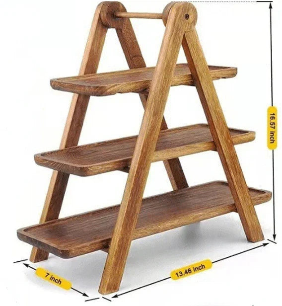 BowLift | NaturServe Wood Serving Tray | Decorative Fruit Tray & Snack Bowl | Perfect for Kitchen & Living Area | 30 × 20 × 3 cm