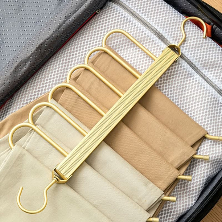 BowLift | SpaceLuxe Aluminum Pants Hanger – Multi-Layer, Space-Saving Closet Organizer
