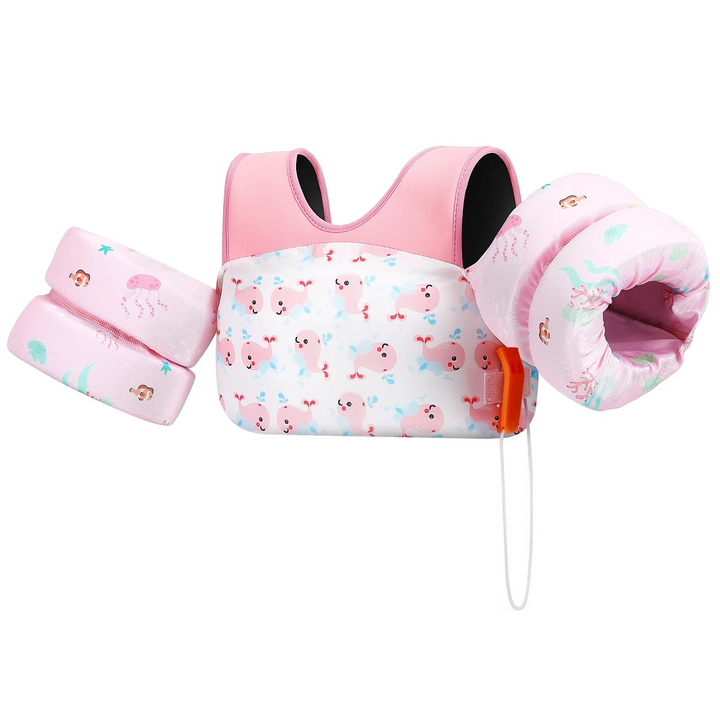 BowLift | Kids Foam Life Vest with Arm Floats and Safety Whistle for Swimming and Kayaking