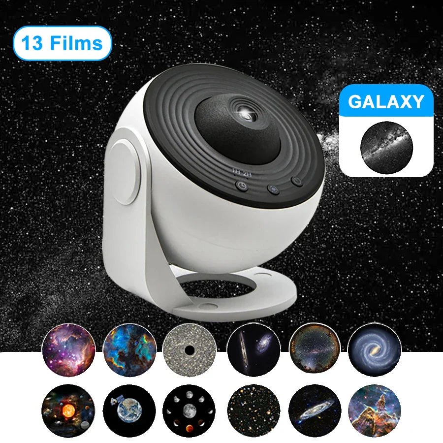 BowLift | NEW 13 In 1 Planetarium Galaxy Starry Sky Projector Night Light HD Star Aurora Projection Lamp For Kids Bedroom Home Party Decor