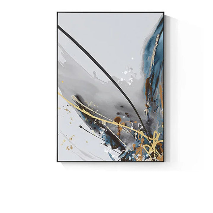 Modern Abstract Floral Wall Art Fine Art Canvas Prints Blue Gray Botanical Pictures For Living Room Bedroom Wall Art Decor | Bowlift