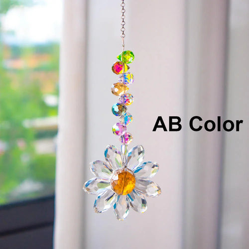 BowLift | Crystal Suncatcher LumiMargarita | K9 Daisy Rainbow Catcher | Window & Garden Decor | 32 cm | Gift Idea for Home
