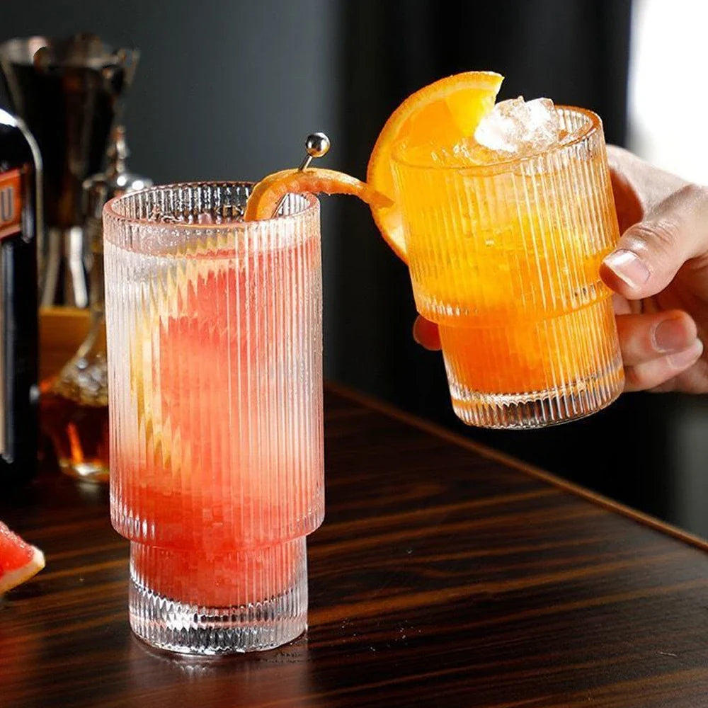 Ribbed Glasses 4-Piece Set Bowlift