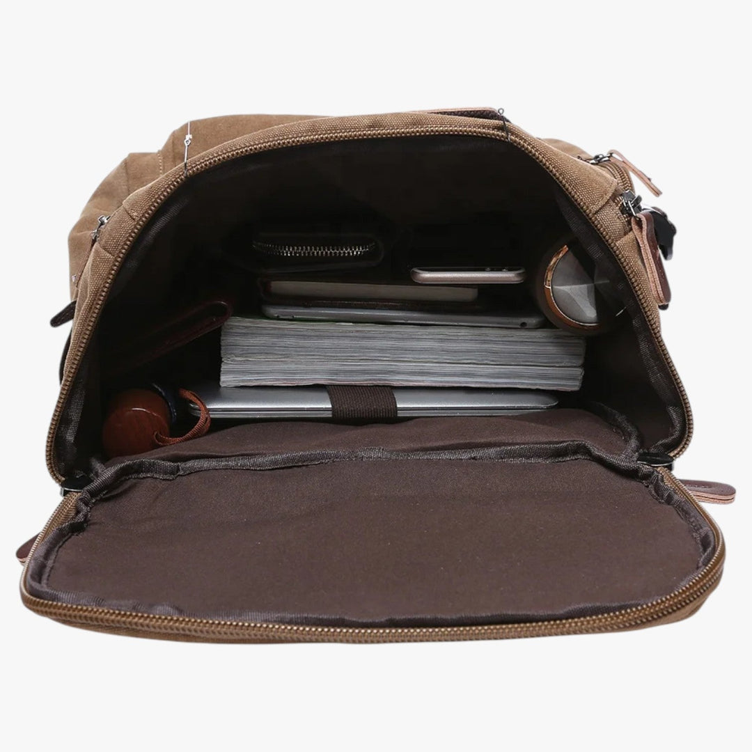BowLift | Vintage Canvas Backpack – Stylish & Functional with Laptop Compartment for Everyday & Adventure