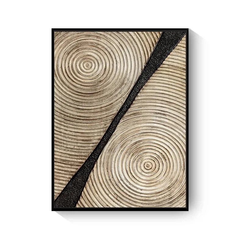 Natural Abstract Wood Tree Rings Wall Art Fine Art Canvas Prints Pictures For Living Room Dining Room Home Office Art Decor | Bowlift