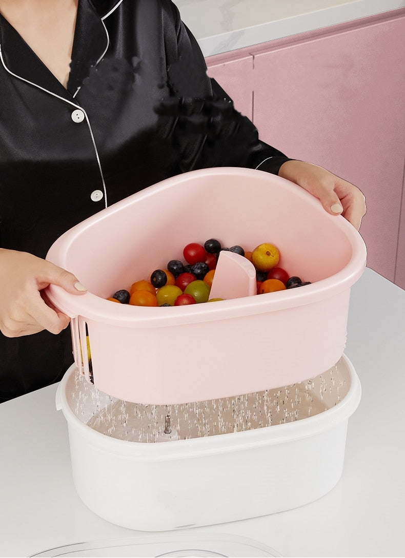 BowLift | Manual Fruit Vegetable Washing Drainer Basket