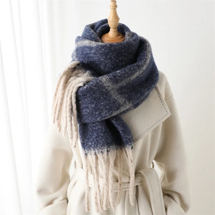 BowLift | CashmiraLux | Women's Winter Scarf & Stole | Cashmere-Pashmina Mix | 220×42 cm | With Fringes