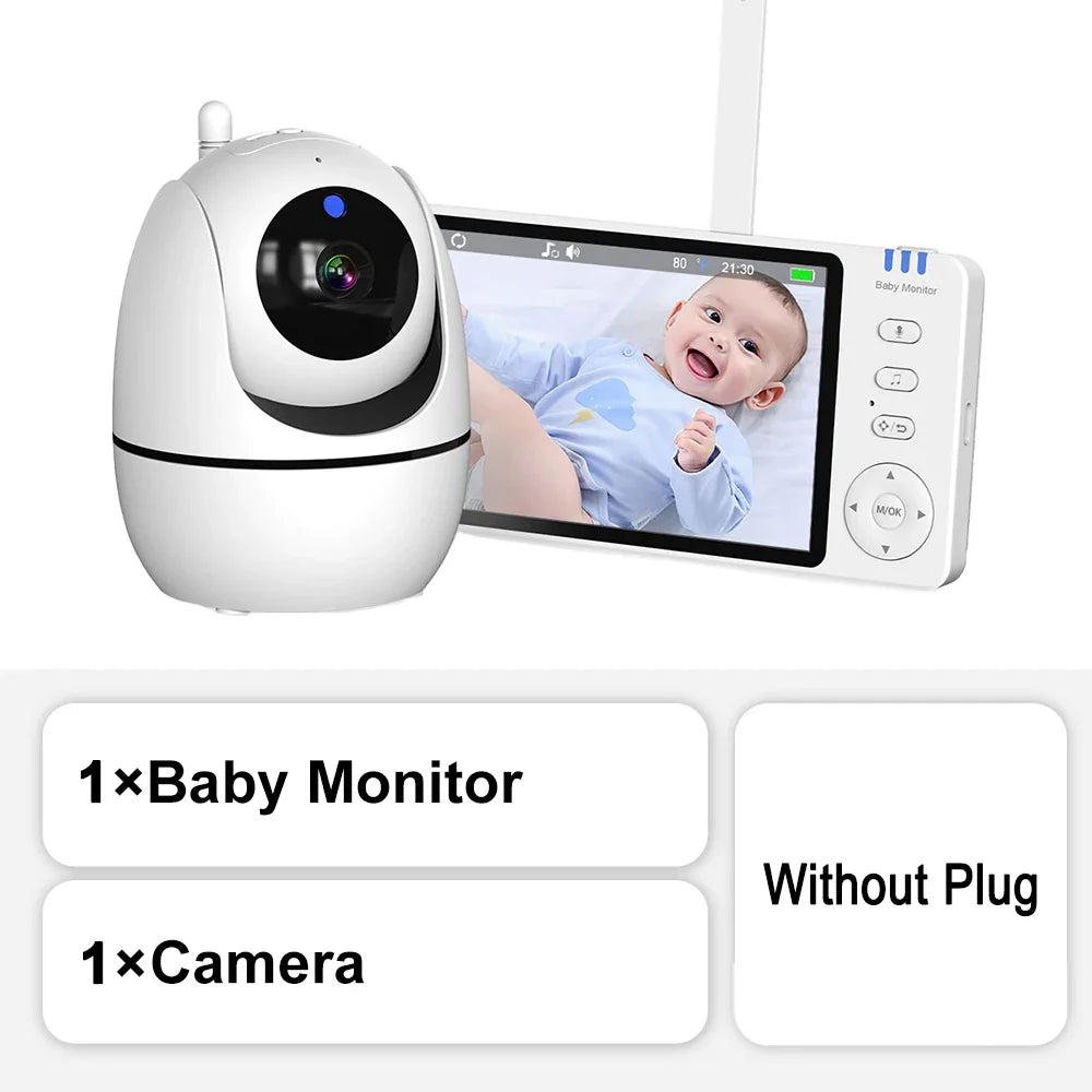 BowLift | 5-Inch HD Video Baby Monitor with Camera, PTZ Zoom and Night Vision