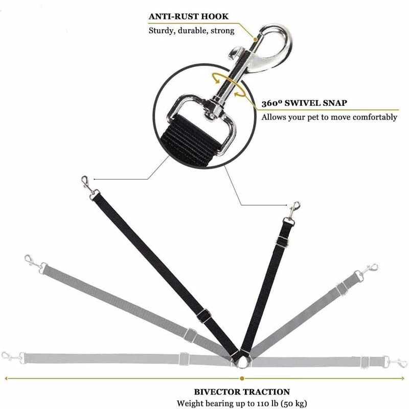 Luxury Dog Car Leash for Safety Bowlift
