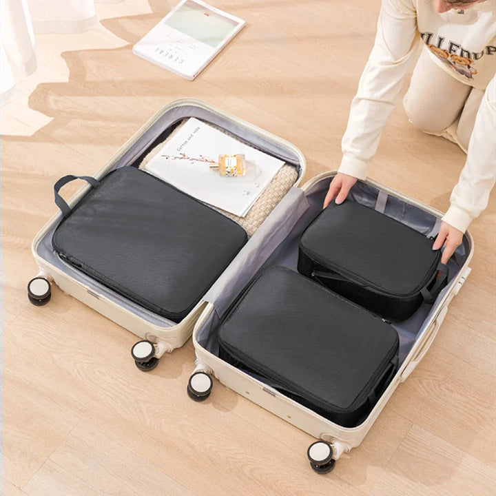 BowLift | Travel Organizer Set PackNest 3-in-1 | Compressible & Waterproof Luggage Bags | Nylon Suitcase Organizer | Portable & Lightweight