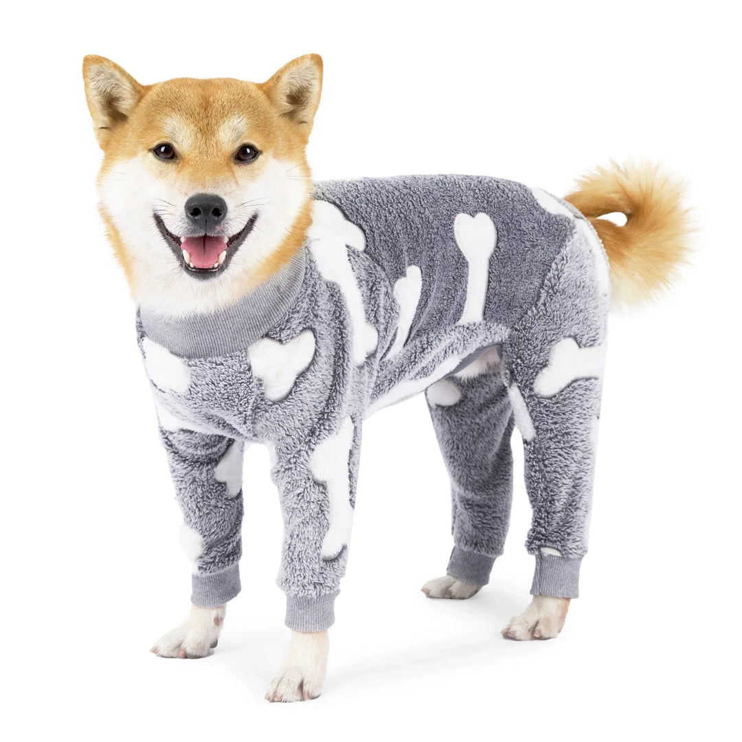 Warmer Hundepajamas for the winter fluffy and stretchable Bowlift