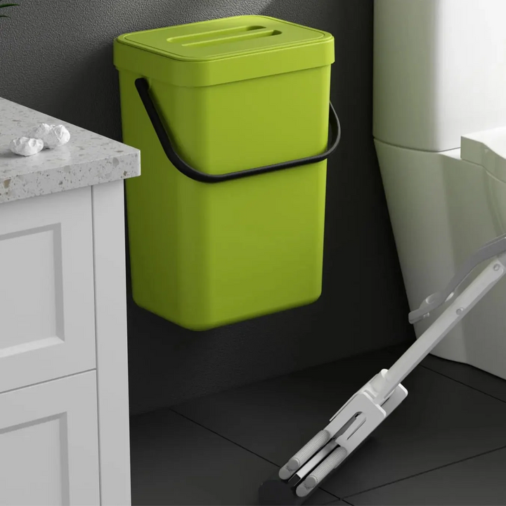 BowLift | Binova Mini Trash Can | With Lid | Hanging & Wall Mounted | Compact & Odor Blocking | For Kitchen, Bathroom & Office