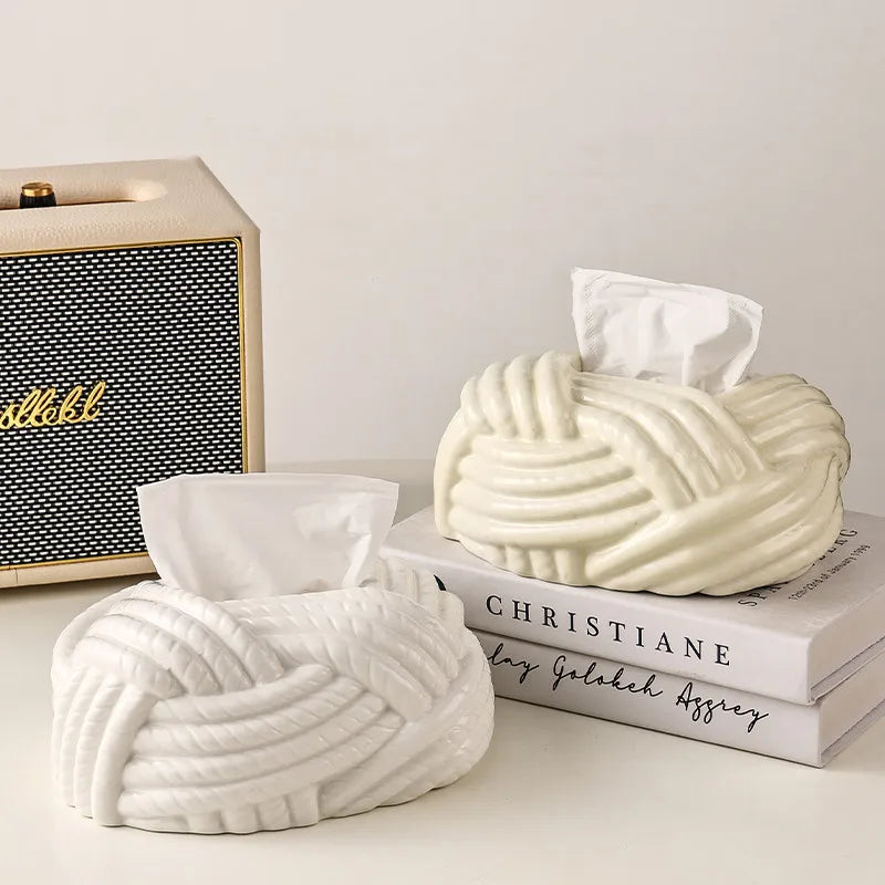 Ceramic Knot Tissue Holder | Bowlift