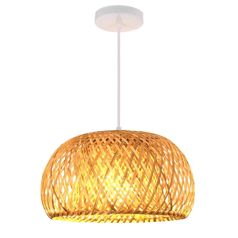 BowLift | Luxora Handwoven Bamboo Pendant Light - Eco-friendly Ceiling Lamp