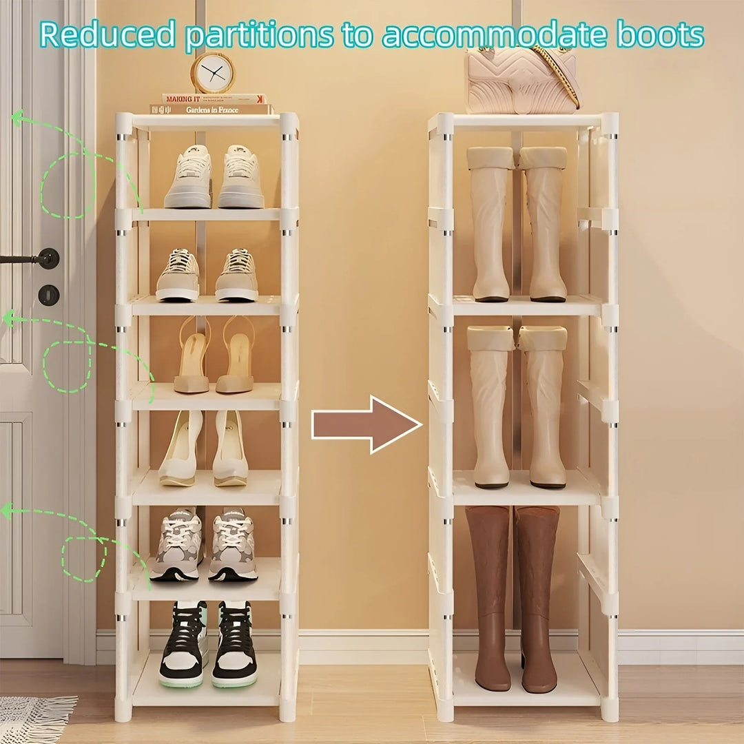 BowLift | Space-Saving Metal Frame Shoe Rack with 6/8 Layers – Liora