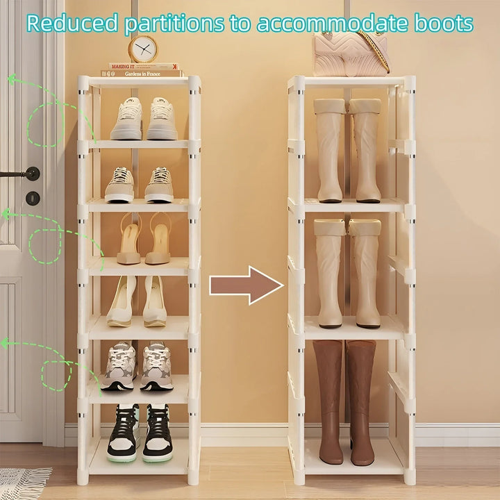 BowLift | Space-Saving Metal Frame Shoe Rack with 6/8 Layers – Liora