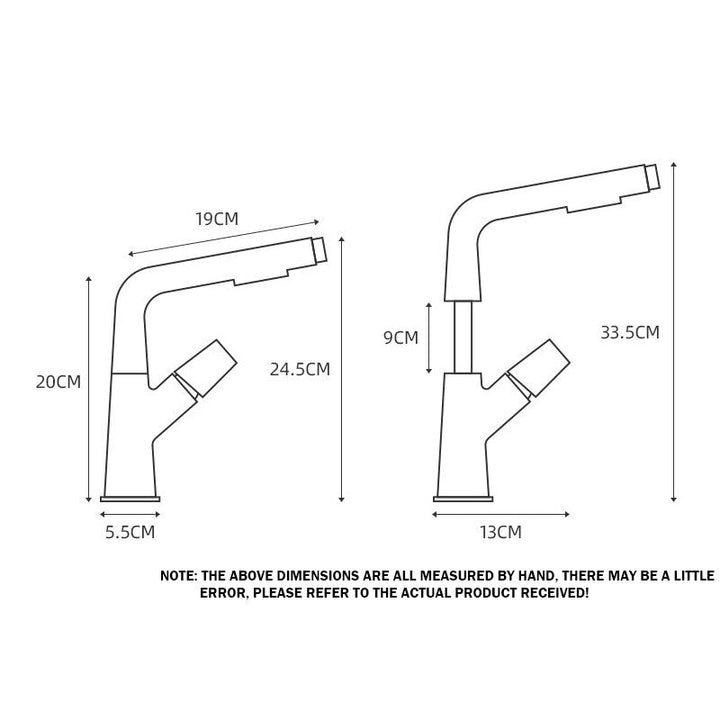 BowLift | Futuristic Rotating European Pull Out Faucet
