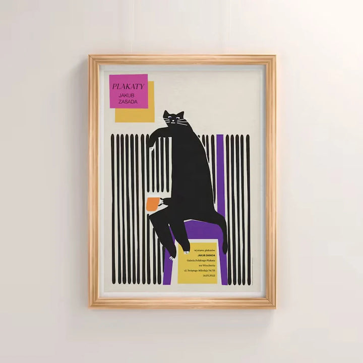 Funky Bear Cat Wall Art | Bowlift